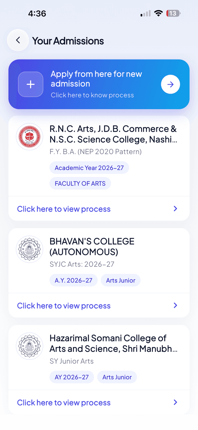 Qviple admission details preview