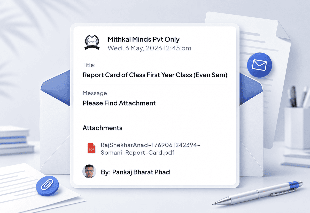 Student messages screen in Qviple